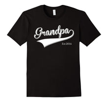 Men's Grandpa Est 2014 Father's Day T-Shirt New Grandpa Dad Shirts