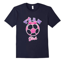 Team Girl Pink for Gender Reveal Party T Shirt Soccer Theme.