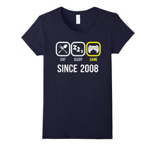 Eat Sleep Game Since 2008 T-Shirt 9th Birthday Gift Shirt
