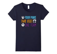Four Paws Two Feet One Team Funny T-Shirt