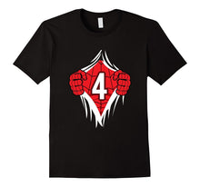 Superhero Birthday Shirt 4 Year Old Tshirt Girls Boys Comic