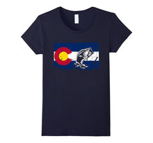 Colorado Flag Shirt With Fly Fishing Design for Mens