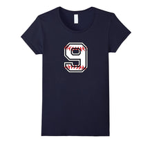 Number Birthday T-Shirt 9 Years Old Baseball Tee