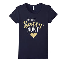 I'm the Sassy Aunt Family Heart T Shirt for Sisters, Girls