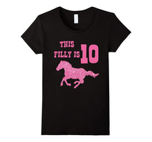 Kids 10th Birthday Horse Bling Shirt for 10 Year Old Girls