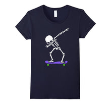Halloween Dabbing Skeleton SKATEBOARD T-Shirt Dab Skater Tee