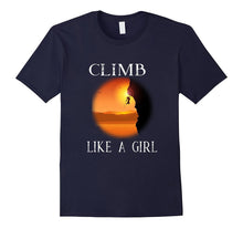 Climb Like a Girl Rock Climbing Distressed T Shirt