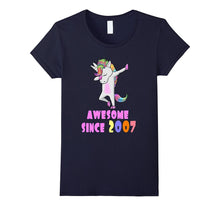 Awesome Since 2007 Birthday Girl Unicorn Dab Tshirt