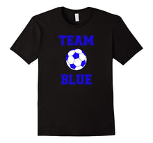 Team Blue Boy Soccer Ball T-Shirt Gender Reveal Party Time