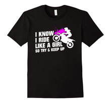 I Ride Like a Girl Motocross Girl T-Shirt Perfect Gift