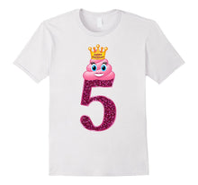 Girls 5th Birthday Poop Princess T-Shirt