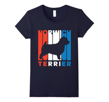 Retro RWnB Norwich Terrier Silhouette T-Shirt
