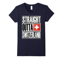 Straight Outta Switzerland Funny Swiss Gift Flag T-Shirt
