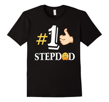 Number # 1 Stepdad With Cute Emoji Funny T-Shirt Gift