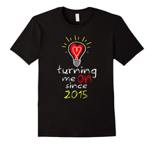 2nd Wedding Anniversary T-Shirt Turning Me on Since 2015