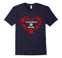 10th Wedding Anniversary T-Shirt 70 Dog Years Gift