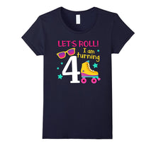 Let's Roll I'm Turning 4 T-Shirt Roller Skating Birthday