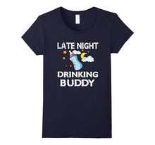 New Baby T-Shirt Late Night Drinking Buddy New Dad Mom Gift