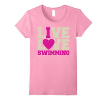 Live Love Swimming. Swimmer Team Tee Shirt