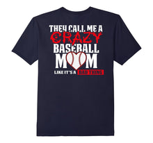 Funny Baseball Mom T Shirt   They Call Me Crazy Red