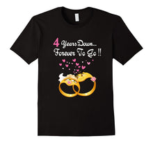4 Years Anniversary Gift 4th Wedding Married Couple T-Shirt