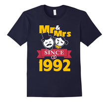 25th Wedding Anniversary T-Shirt 25 Year Mr & Mrs Since 1992