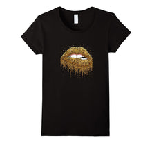 Sexy Gold Glitter Lips Shirt