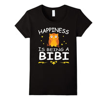 Happiness Is Being a Bibi With Owl Funny T-Shirt Gift
