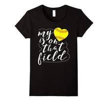 My Heart Is on That Field Softball Shirt Funny Softball Mom