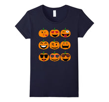 Emoji Pumpkin T Shirt Funny Faces Halloween Thanksgiving