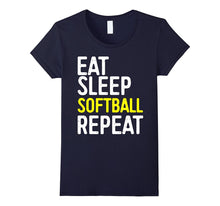 Eat Sleep Softball Repeat T-Shirt