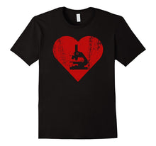 I LOVE SCIENCE Cool Vintage Distressed Microscope T-Shirt