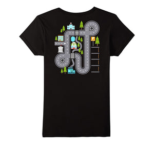 "PLAY CARS ON DADDY'S BACK!" Gift T-Shirt for Dad & Kids