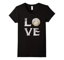I Love Baseball Ball T Shirt Softball Gift for Mom Dad Fan