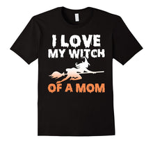 I Love My Witch of a Mom Funny Halloween T-Shirt for Kids