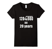 20th Wedding Anniversary T-Shirt Math Equation Gift Shirt
