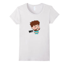 ANGRY BEARD MAN SAYS NO EMOTION MOOD Funny Cartoon T-Shirt