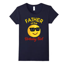Proud Father of the Birthday Girl T-Shirt Glasses Emoji