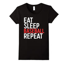 Eat Sleep Baseball Repeat T-Shirt Funny Sport Game Gift
