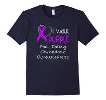 I Wear Purple for Drug Overdose Awareness Ribbon T-Shirt