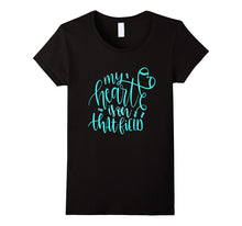 My Heart Is on That Field Shirt Mom Football Baseball Aqua