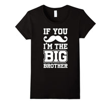 Funny Kids Mustache Big Brother Sibling T Shirt