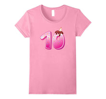 10th Birthday Shirt Birthday Girl 10 Chocolate Candle TShirt