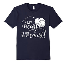 My Heart Is on That Basketball Court T Shirt Cute Mom Dad