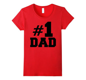 #1 Dad T-Shirt, Number One Dad Gift for Fathers Day