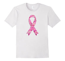 Breast Cancer Awareness Pink Floral Flowers Ribbon T-Shirt