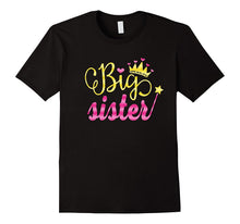 Big Sister Shirt Pink Gold Crown Hearts Design