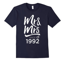 25th Wedding Anniversary Mr & Mrs Wedding Tshirt Since 1992