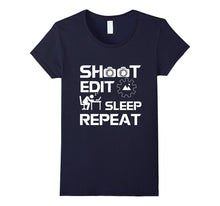 Funny Photographer T-Shirt, Shoot Edit Sleep Repeat Shirt