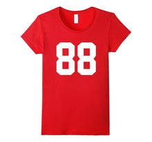 #88 Team Sports Jersey Number Front & Back Player / Fan Tee